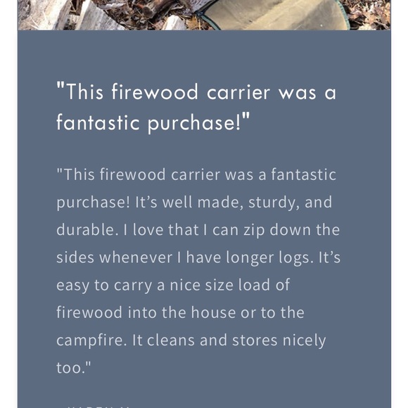 HINTERHILL 2 In 1 Firewood/All Purpose Waxed Canvas Bag NWT - Picture 12 of 14